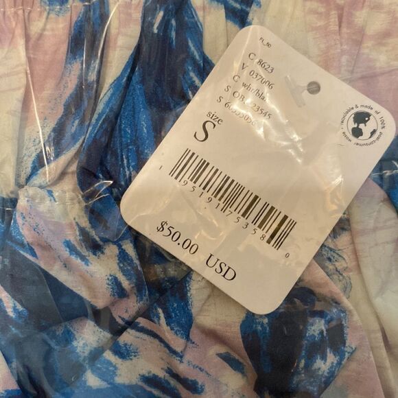 NWT Free People High Rise The Way Home Short Smocked Waistband Printed SZ Small - Picture 10 of 15